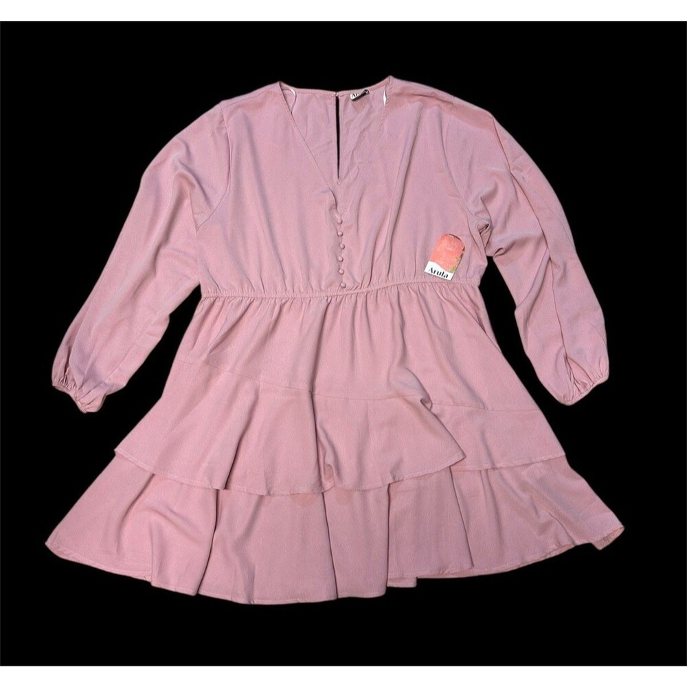 Arula Mauve Pink Womens Size C 3X Mini Dress Style BD6270G-AS New NWT - Picture 2 of 12
